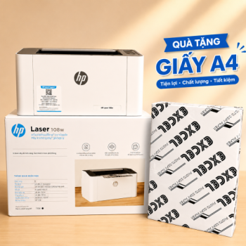 Máy in laser đen trắng HP 108W 4ZB80A (A4/A5/ USB/ WIFI)